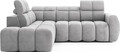 Coltar extensibil stanga 4 locuri ELTAP, LT-04SO, Falconn, 258x208x107 cm, lemn/poliester, gri