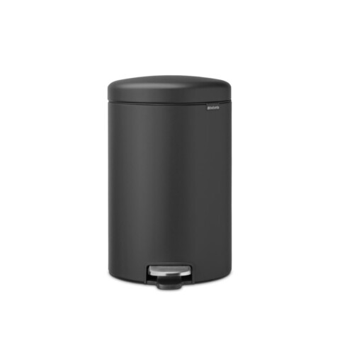 Cos de gunoi cu pedala, Brabantia, NewIcon Mineral Infinite Grey, 20 L, 38x29x46.7 cm, otel, gri