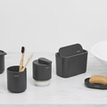 Suport periute si pasta de dinti, Brabantia, MindSet Infinite Grey, 8.1x8.1x9.4 cm, otel, gri