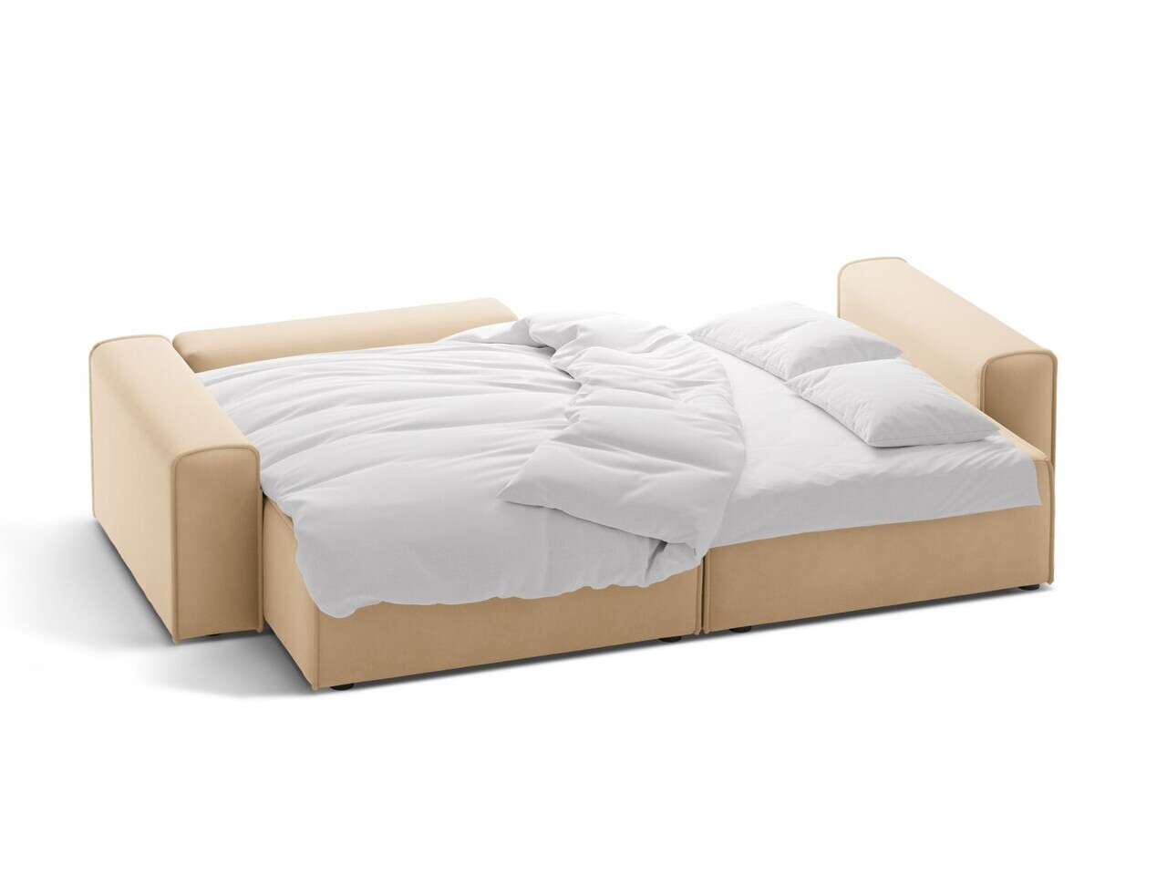 Coltar extensibil stanga 3 locuri, Victor, Micadoni Home, 246x148x83 cm, catifea, nude — imaginea 8