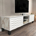 Comoda TV, Retricy, Lukas, 150x35x40.3 cm, PAL, Alb