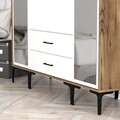 Dulap pentru haine, Hommy Craft, Kumsal RTR, 160x47.5x201.4 cm, PAL, Nuc/Alb