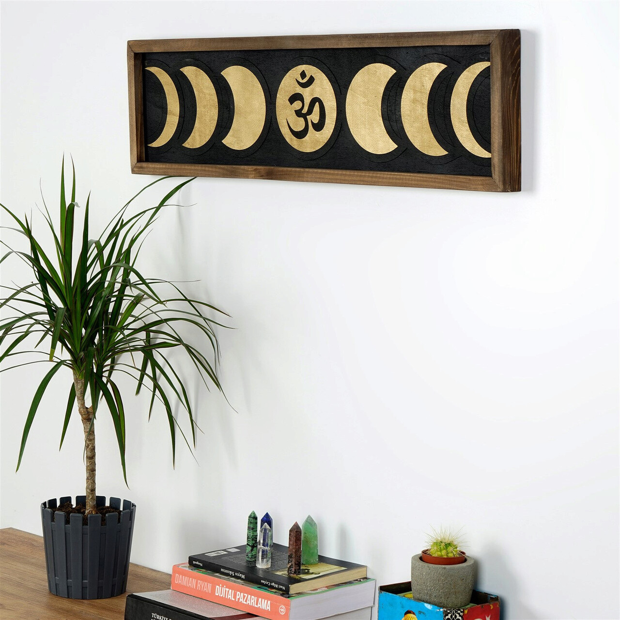 Decoratiune de perete, ART057, Lemn masiv, Dimensiune: 72 x 19,5 x 3 cm, Multicolor - 1 | YEO
