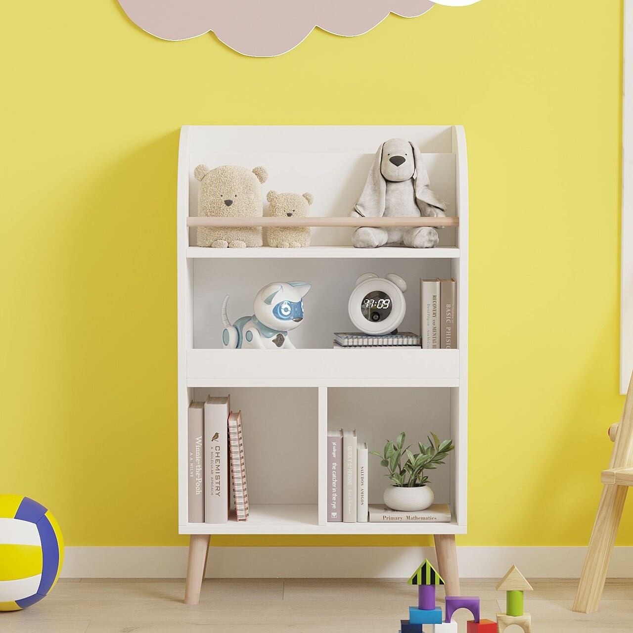 Corp biblioteca, Puqa Design, Minola, Alb - 1 | YEO