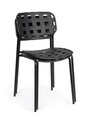 Scaun pentru gradina Clover, Bizzotto, 52x40x80 cm, otel tratat pentru exterior, negru