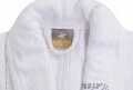 Halat de baie unisex, Beverly Hills Polo Club, 100% bumbac, XS/S, White/Grey