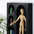 Raft de perete, Evila Originals, Cry004-S, 26x40x6 cm, Lemn masiv, Negru