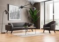 Canapea extensibila 3 locuri, Artie, 560ARE2915, Lemn de fag / PAL, Antracit
