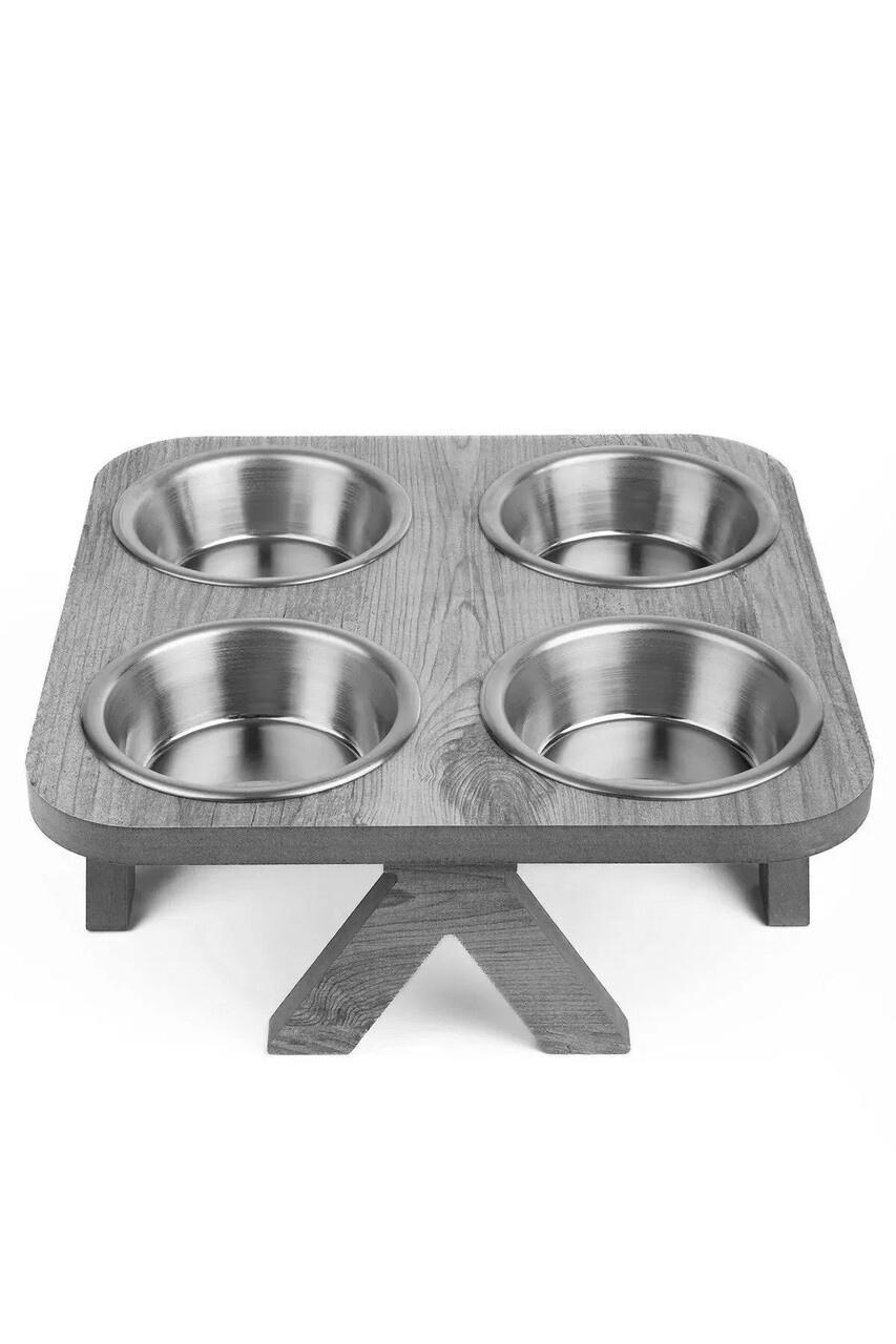 Bol pentru hrana animale de companie, Paws &amp; Whiskers, Apvm15, MDF , Multicolor - imagine 3