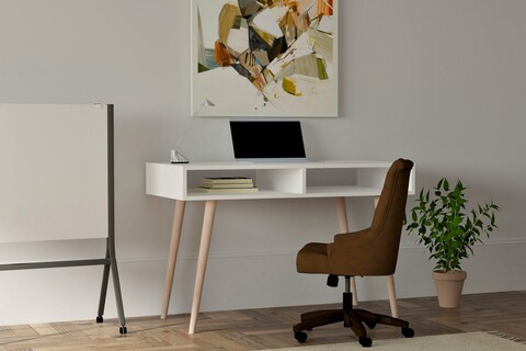 Birou Cisto, Puqa Design, 120x60x74.8 cm, PAL, alb Birouri