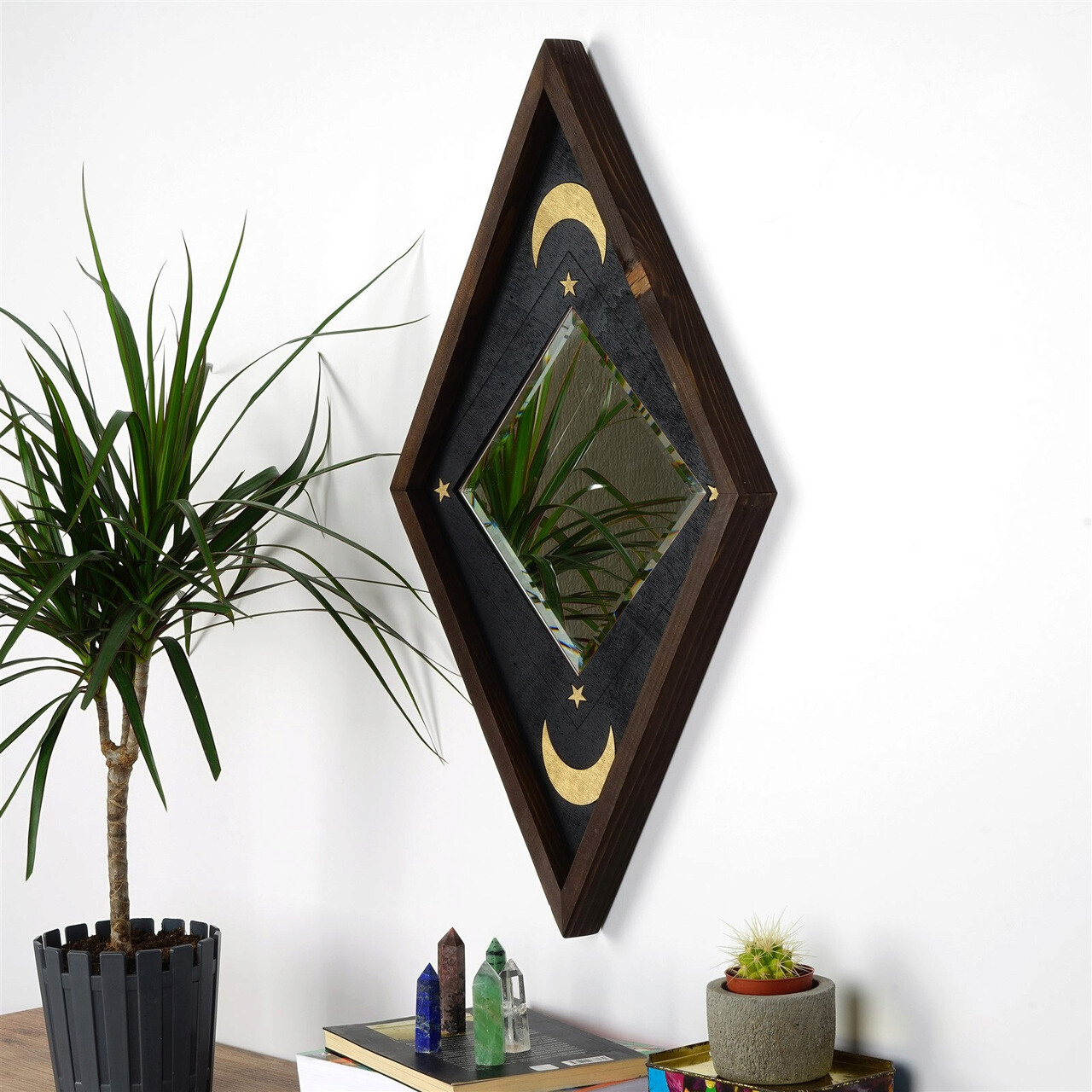 Decoratiune de perete, ART030, Lemn masiv, Dimensiune: 59 x 35 x 3 cm, Multicolor - 1 | YEO
