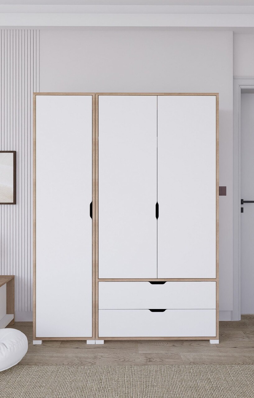 Dulap pentru haine, Miwood, Nisan 1600-019, Nuc deschis