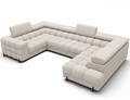 Coltar extensibil dreapta 3 locuri ELTAP, RT-20BAF, Fectory, 346x205x93 cm, lemn/poliester, bej deschis