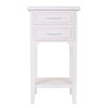 Noptiera cu 2 sertare, Sofia, Creaciones Meng, 37x26.5x69.5 cm, lemn de pin/MDF, alb
