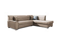 Coltar extensibil dreapta 4 locuri ELTAP, BR35, Bergen, 247x214x83 cm, lemn/poliester, maro deschis