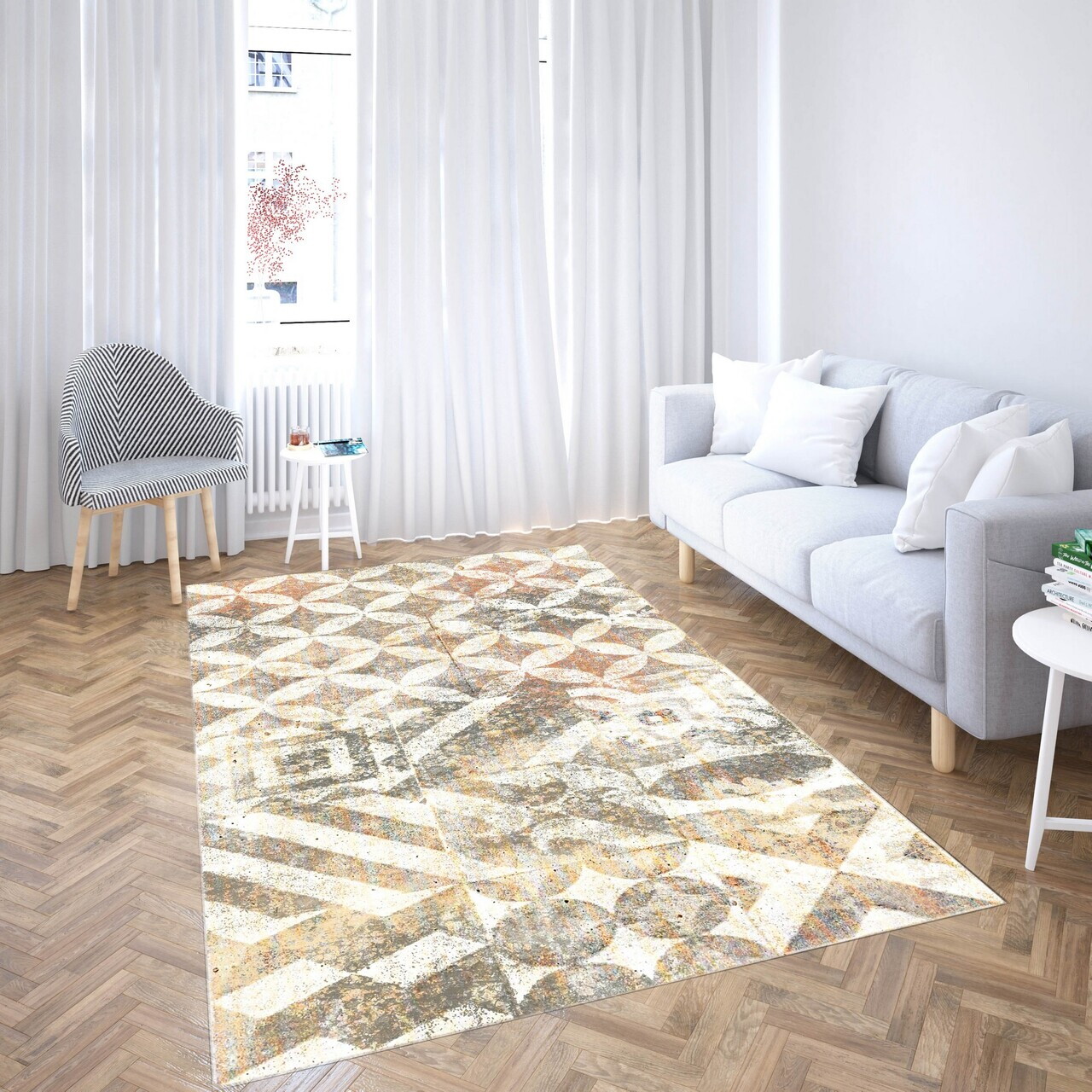 Covor, Cg69, 160x230 cm, Poliester, Multicolor — imaginea 2