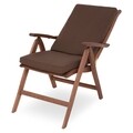 Scaun pliabil cu spatar inalt Malacca, 61.5x75x104.5 cm, mahon