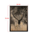 Tablou decorativ, Stag XL, Lemn, Lemn, Multicolor