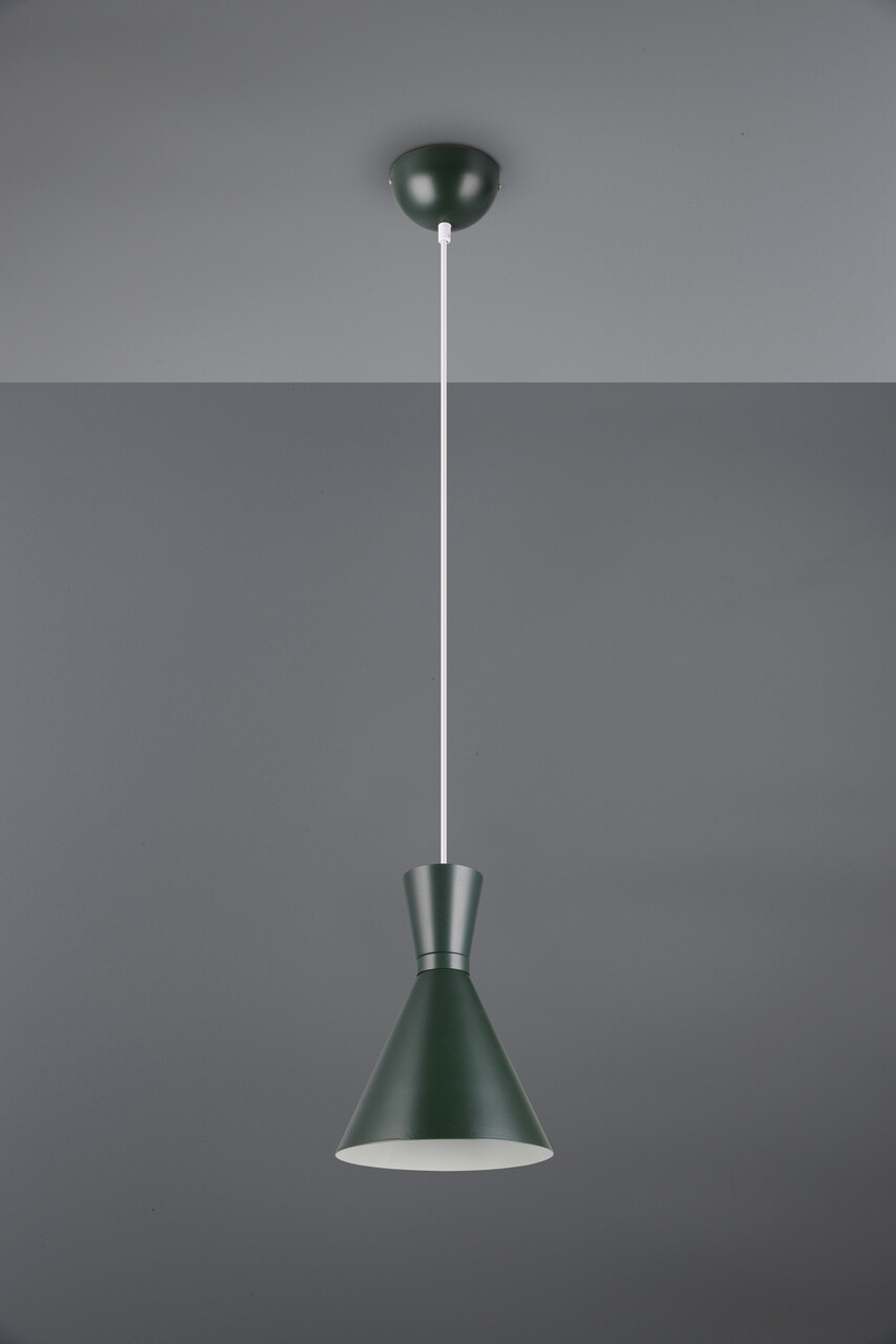 Lustra Enzo, RL, 20x150 cm, 28W, 1x E27, metal, verde fistic - view 2