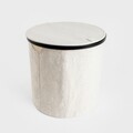 Cos de rufe Davey, Homla, 38x37 cm, poliester/in/bambus, alb/negru