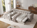 Coltar extensibil dreapta 3 locuri ELTAP, LT-20ROY, Felro, 285x181x93 cm, lemn/poliester, bej