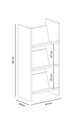 Corp biblioteca, Hanah Home, Derga3, 44x90x25 cm, Stejar Sonomo / Alb