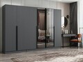 Dulap pentru haine, Hanah Home, Nisa, 270x210x52 cm, Antracit