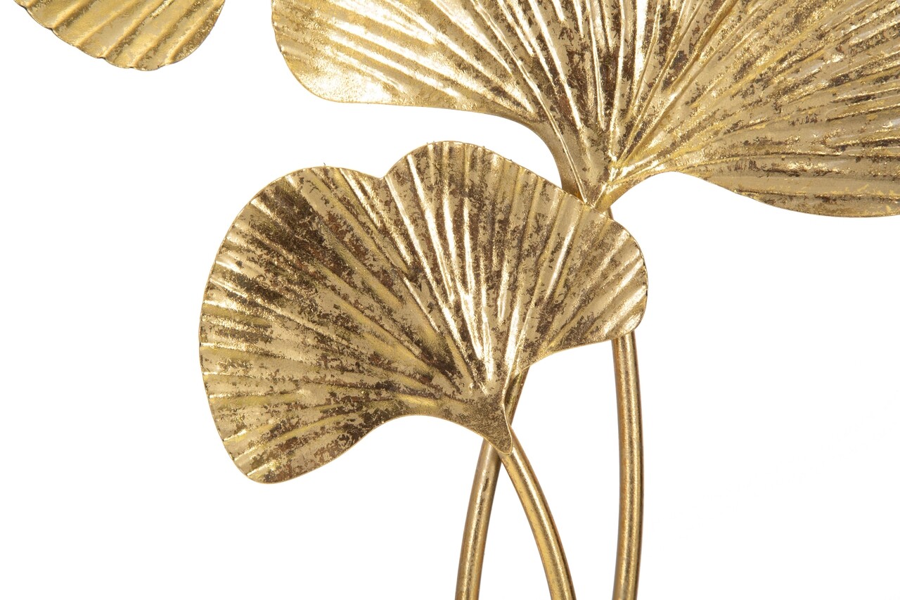 Decoratiune Foglie, Mauro Ferretti, 24.5x10.5x40.5 cm, fier, auriu - 1 | YEO