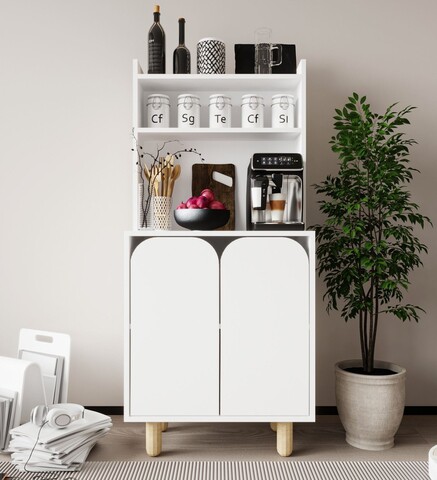 Dulap multifunctional, Hanah Home, Parma 2, 70x155x40 cm, PAL, Alb