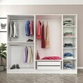 Dulap pentru haine, Hanah Home, Nisa, 225x210x52 cm, Alb