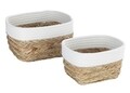 Cos depozitare, Wenko, Rika S, 16 x 12 x 20 cm, fibre naturale/bumbac, alb/natur