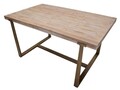 Masa dining Ankara, Mauro Ferretti, 150x90x78 cm, MDF/fier, maro/auriu