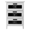 Comoda cu 3 sertare One, Creaciones Meng, 40x29x58 cm, lemn de paulownia