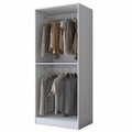 Dulap pentru haine, Hanah Home, BA296, 90x210x57.5 cm, Alb