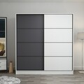Dulap pentru haine, Minerva, Kale, 180x210x52 cm, PAL, Alb / Antracit