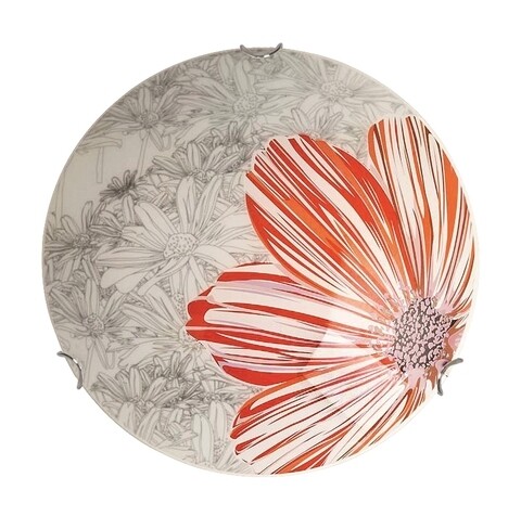 Plafoniera Spring, Candellux, 40 x 10 cm, 2 x E27, 60W, rosu