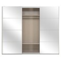 Dulap inalt cu 3 usi culisante, Mira, 271 x 62 x 229 cm, pal/oglinda, sonoma