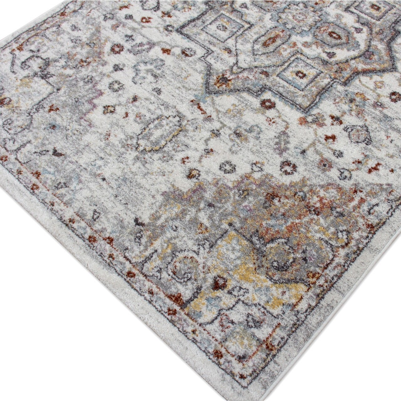 Covor, HG117, 80x150 cm, Poliester, Crem / Gri - 2 | YEO