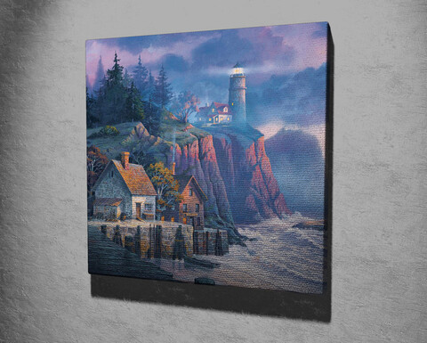 Tablou decorativ, kc307, canvas, lemn, multicolor