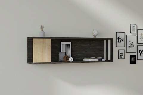 Raft de perete, asse home, meedo , 100x29x20 cm, pin atlantic / antracit