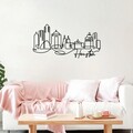Decoratiune de perete, Houston, Metal, Grosime: 2 mm, Negru