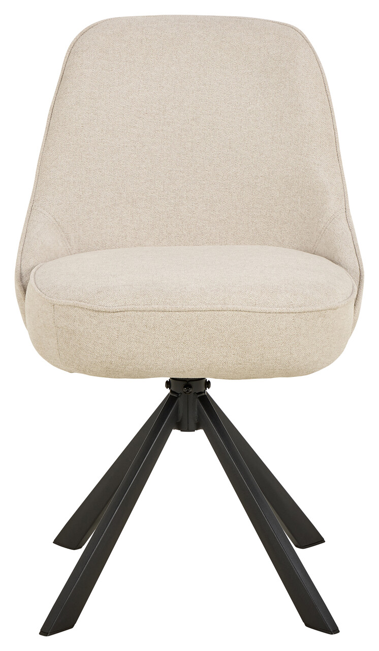 Scaun Carlton, Actona, 52x56x83.5 cm, rotativ, poliester/otel, bej - view 9