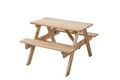 Set masa pliabila + 2 banchete, Kids Picnic, 75 x 85.5 x 53 cm, natural
