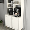 Dulap de bar pentru cafea, Hommy Craft, Lyon 80, PAL, Crem / Aur