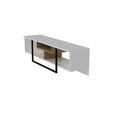 Comoda TV, Zena Home, Asal (150), PAL, Alb / Negru / Stejar