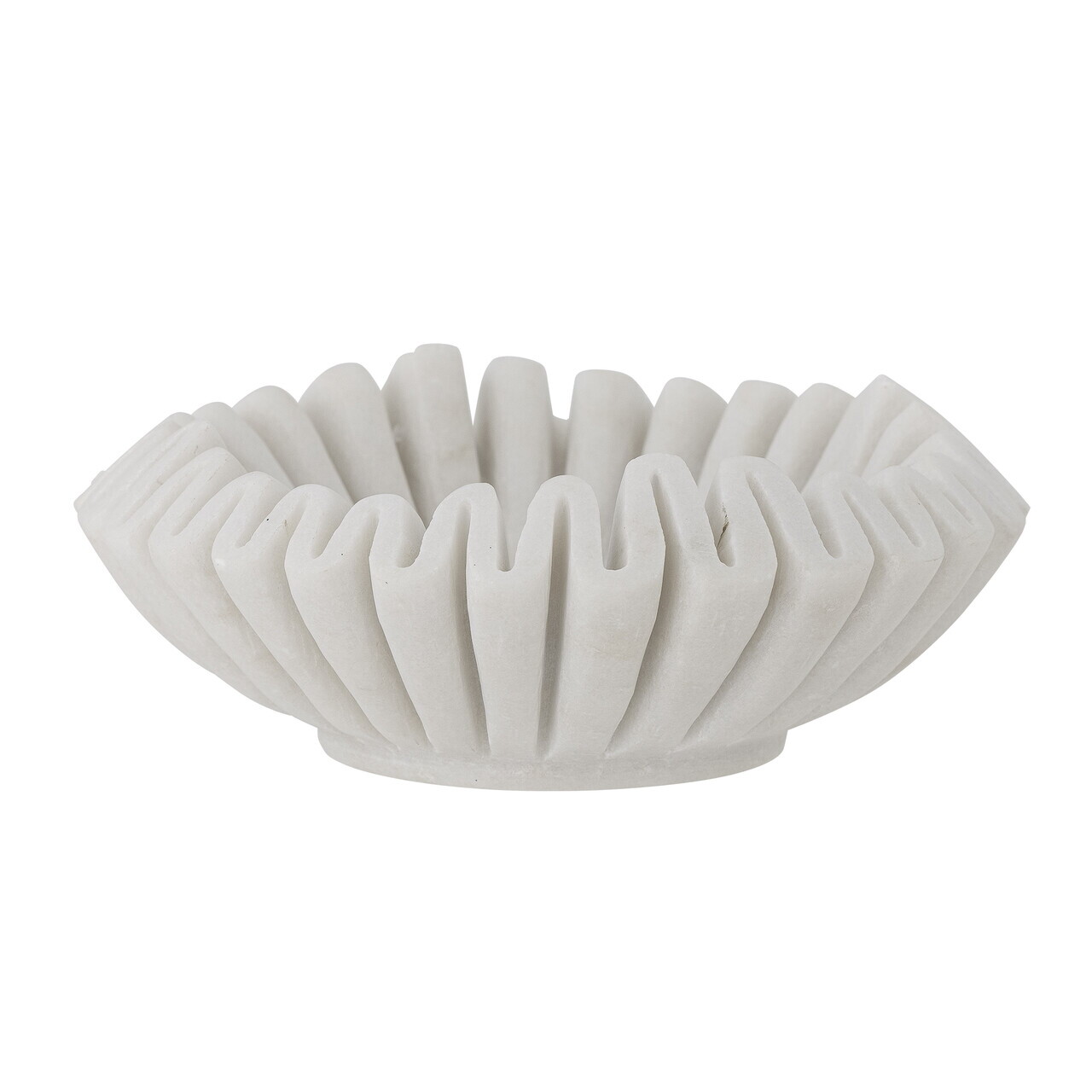 Bol decorativ, Bloomingville, Harmonia, 17.5x6 cm, marmura, alb - view 2