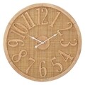 Ceas de perete, Mauro Ferretti, Boho, Ø 60 x 4.5 cm, mdf/rattan, natur/alb