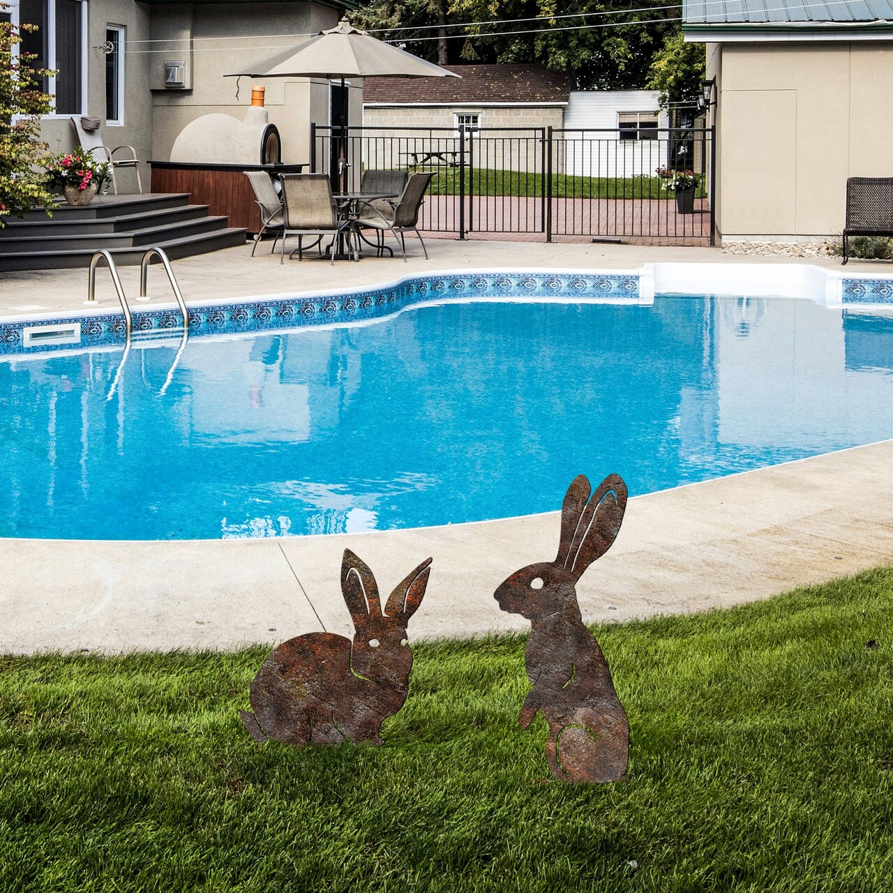 Set de obiecte decorative de grădină, Rabbits -A 01, Multicolor - view 2