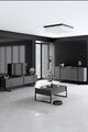 Consola, Bexley, Luxe, 160x35x80 cm, PAL, Antracit / Negru