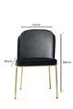 Set 4 scaune, Nmobb, Dore 101, 54 x 86 x 55 cm, metal/pal, negru/auriu